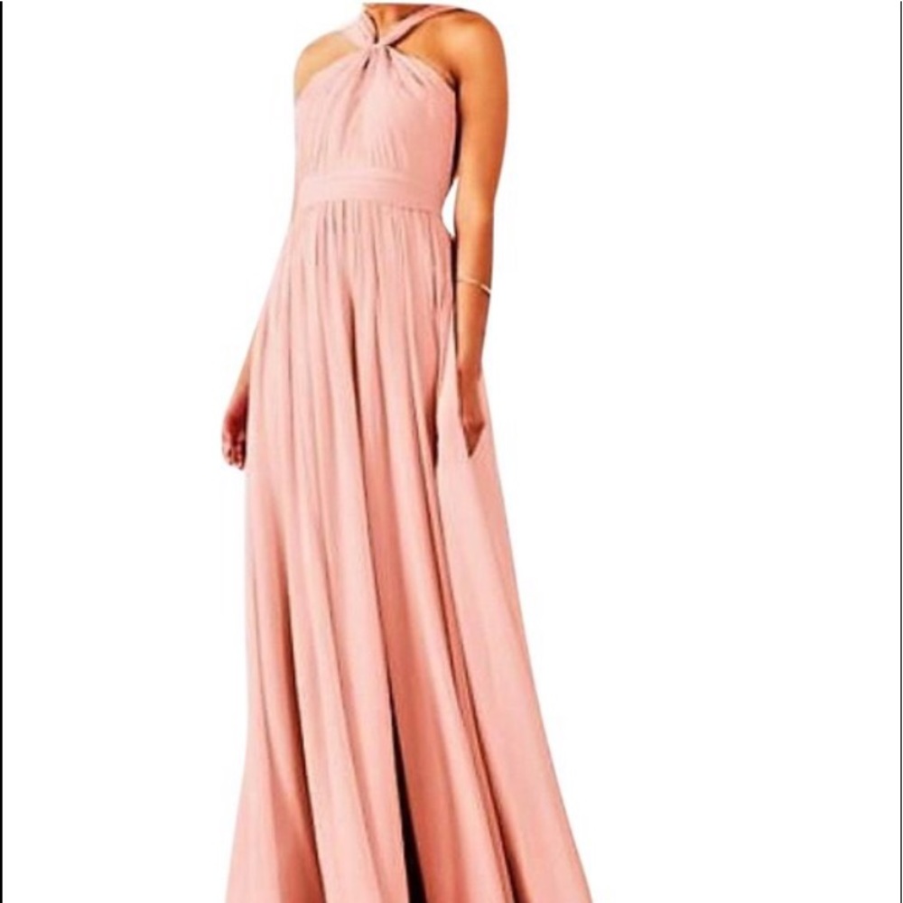 Dove and Dahlia Blush Pink Chiffon Formal Dress XS